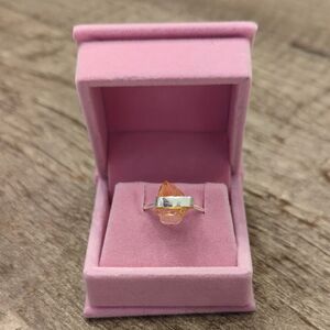 NWT 925 Silver and Genuine Citrine Gemstone Ring size 10